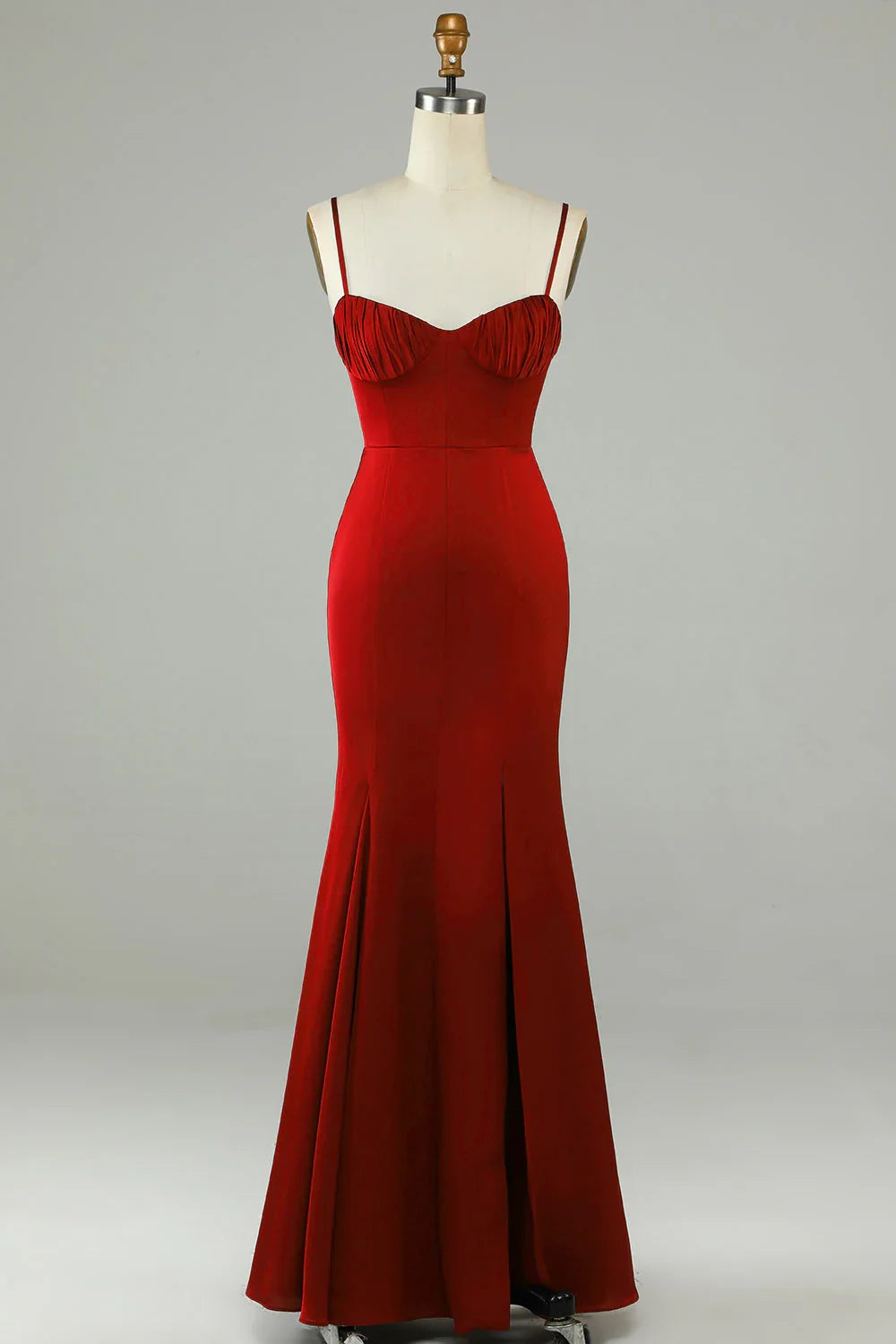 Wine High Slit Wedding Dress - Chloe Dress