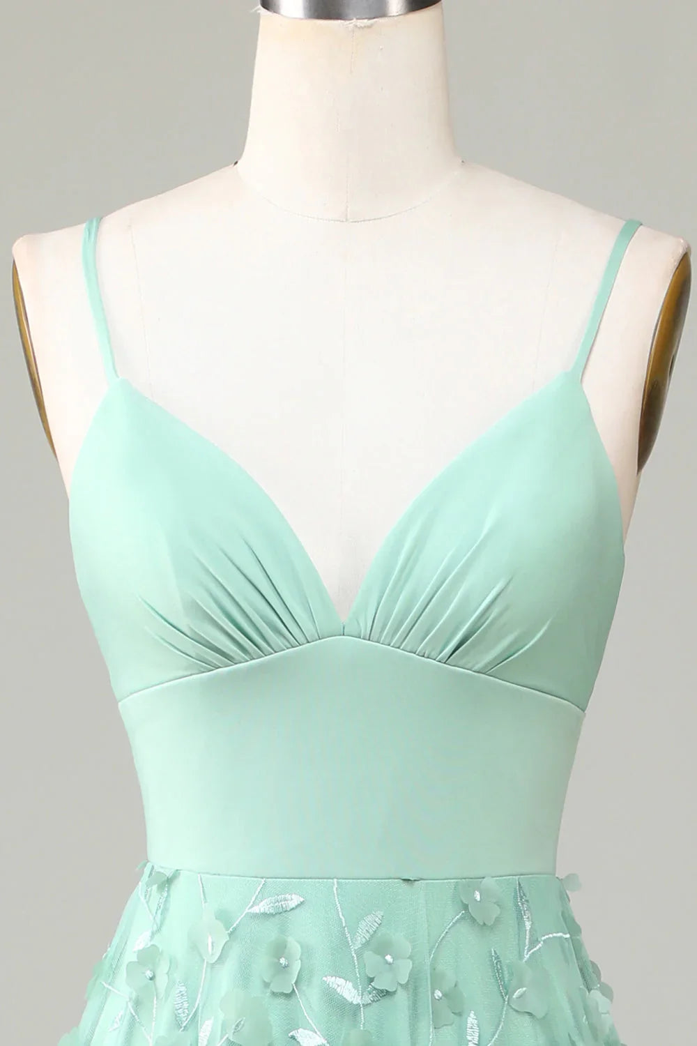 Green A-Line Sleeveless Wedding Dress - Chloe Dress