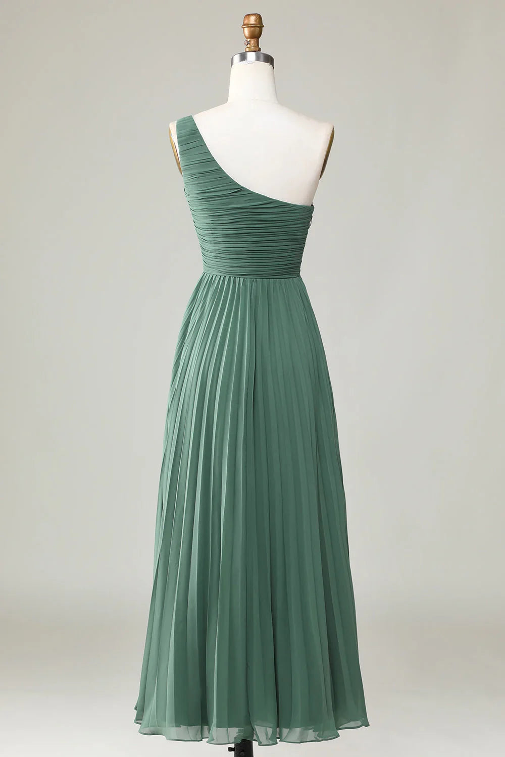 A-Line One-Shoulder Pleated Wedding Dress - Chloe Dress
