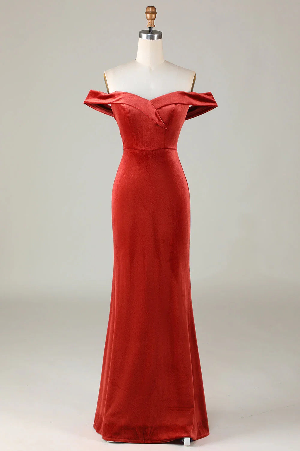 Off-Shoulder Velvet Wedding Dress - Chloe Dress