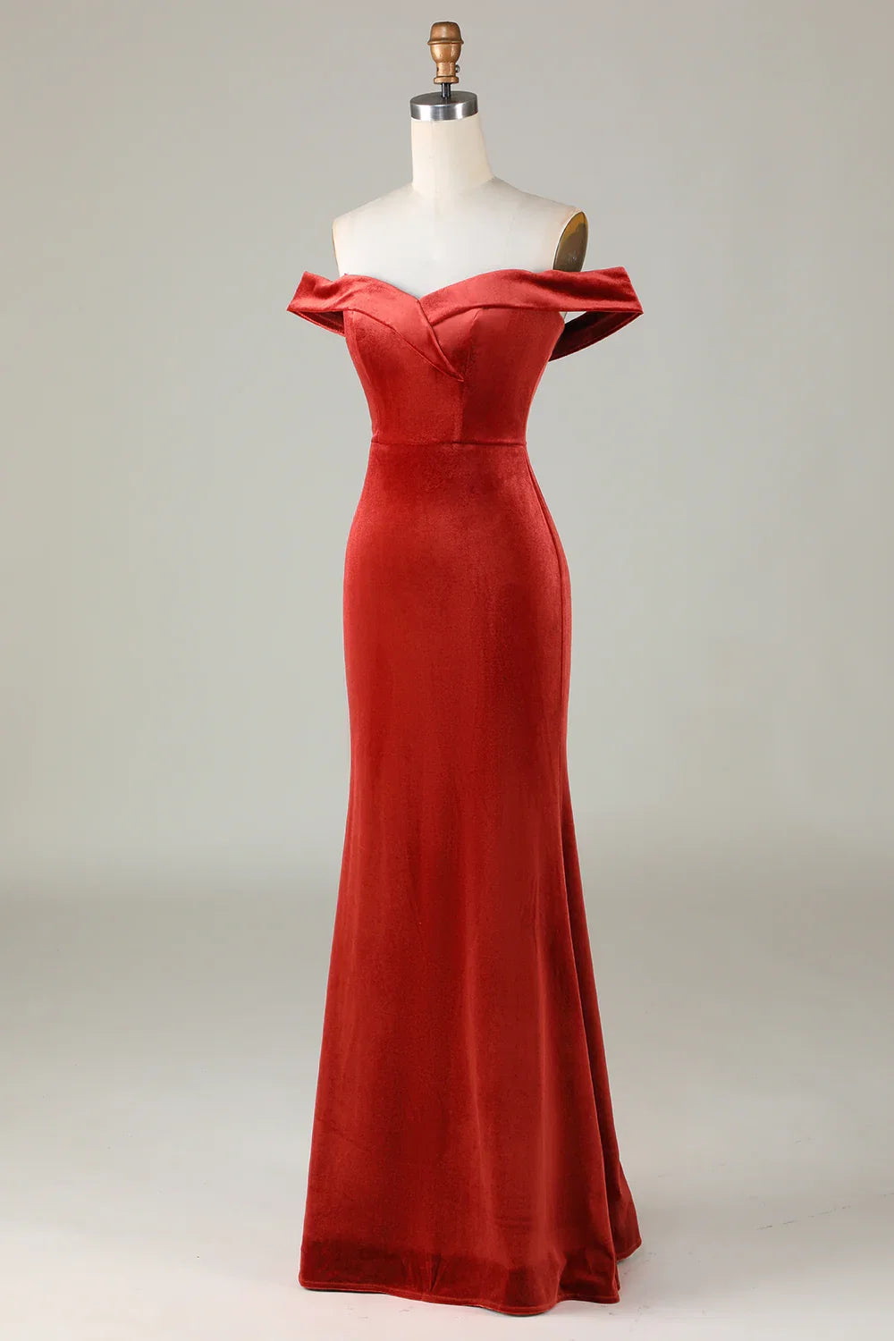 Off-Shoulder Velvet Wedding Dress - Chloe Dress