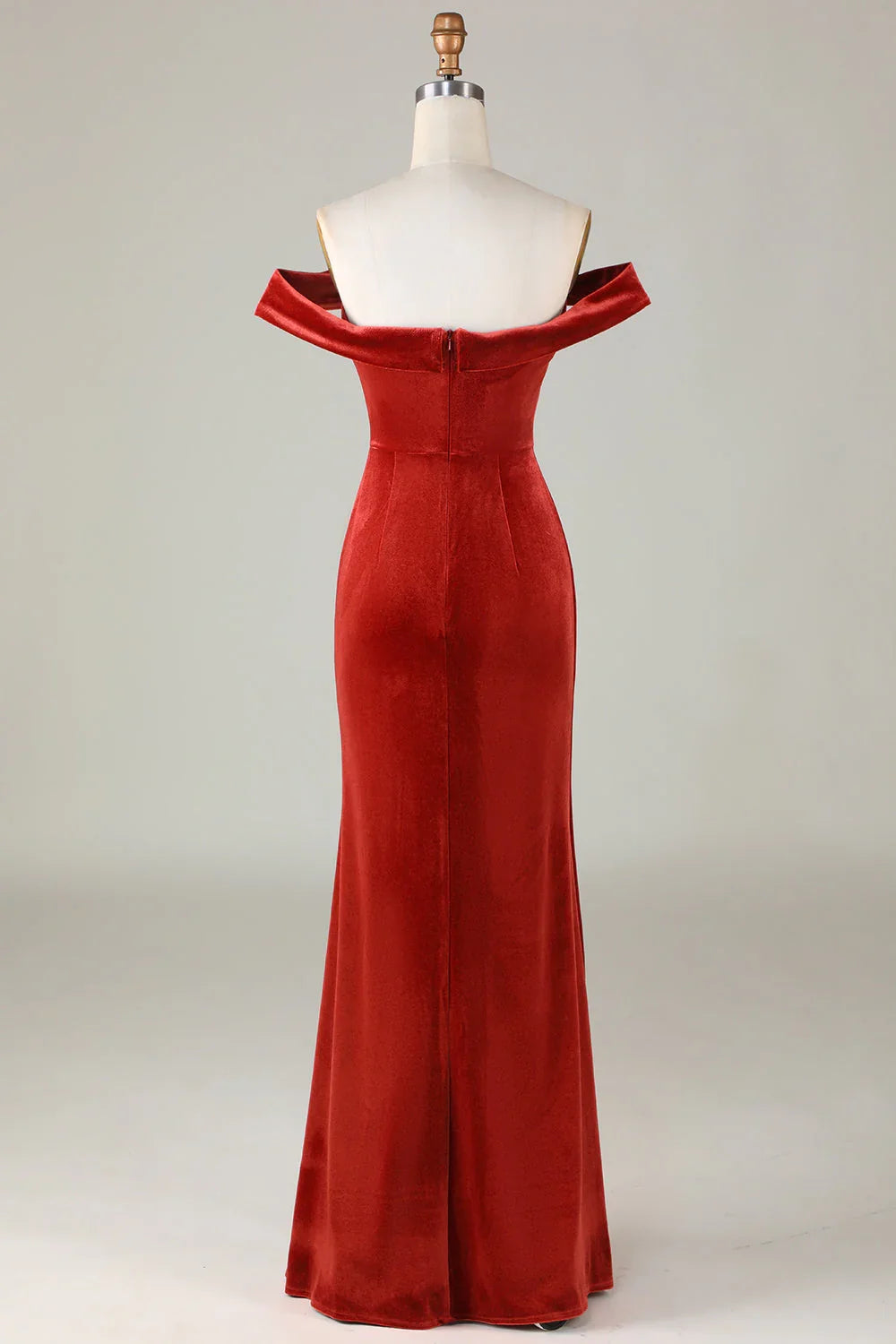 Off-Shoulder Velvet Wedding Dress - Chloe Dress