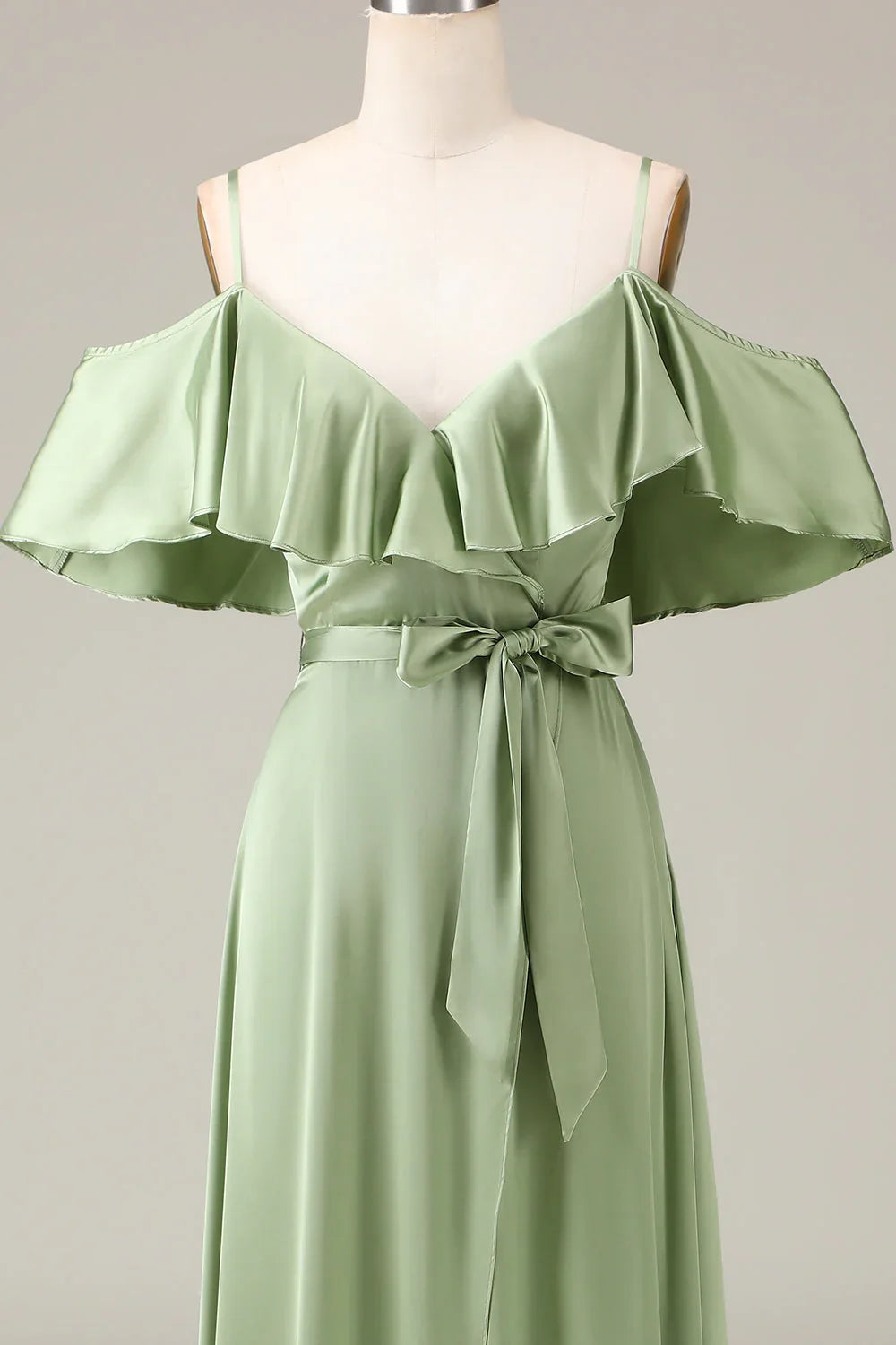 A-Line Off-Shoulder Satin Wedding Dress - Chloe Dress