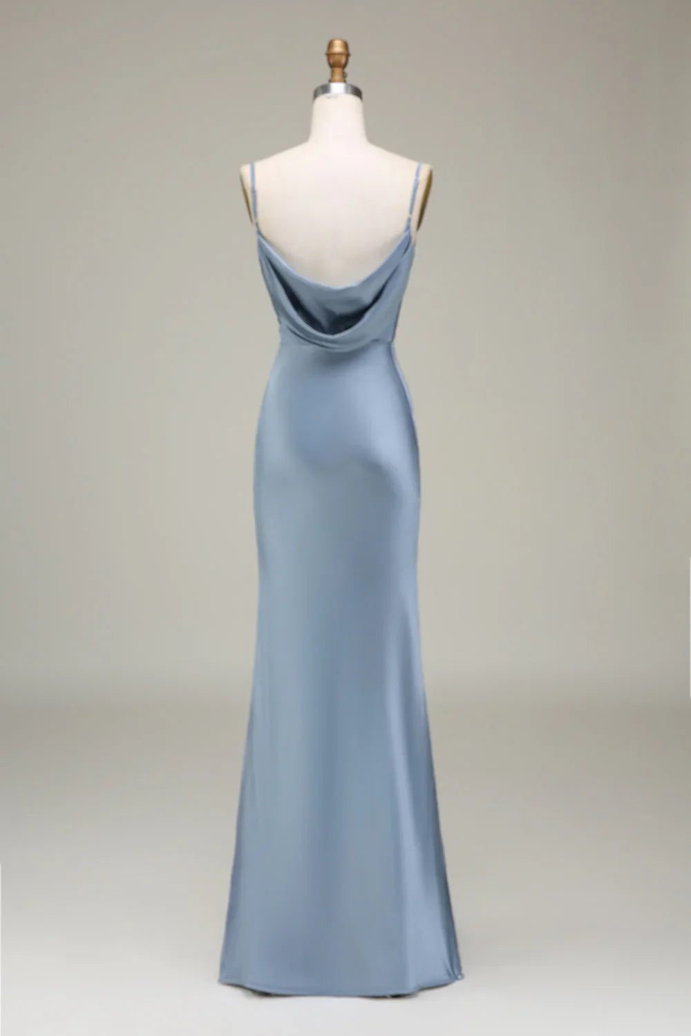 Blue Satin Wedding Dress - Chloe Dress