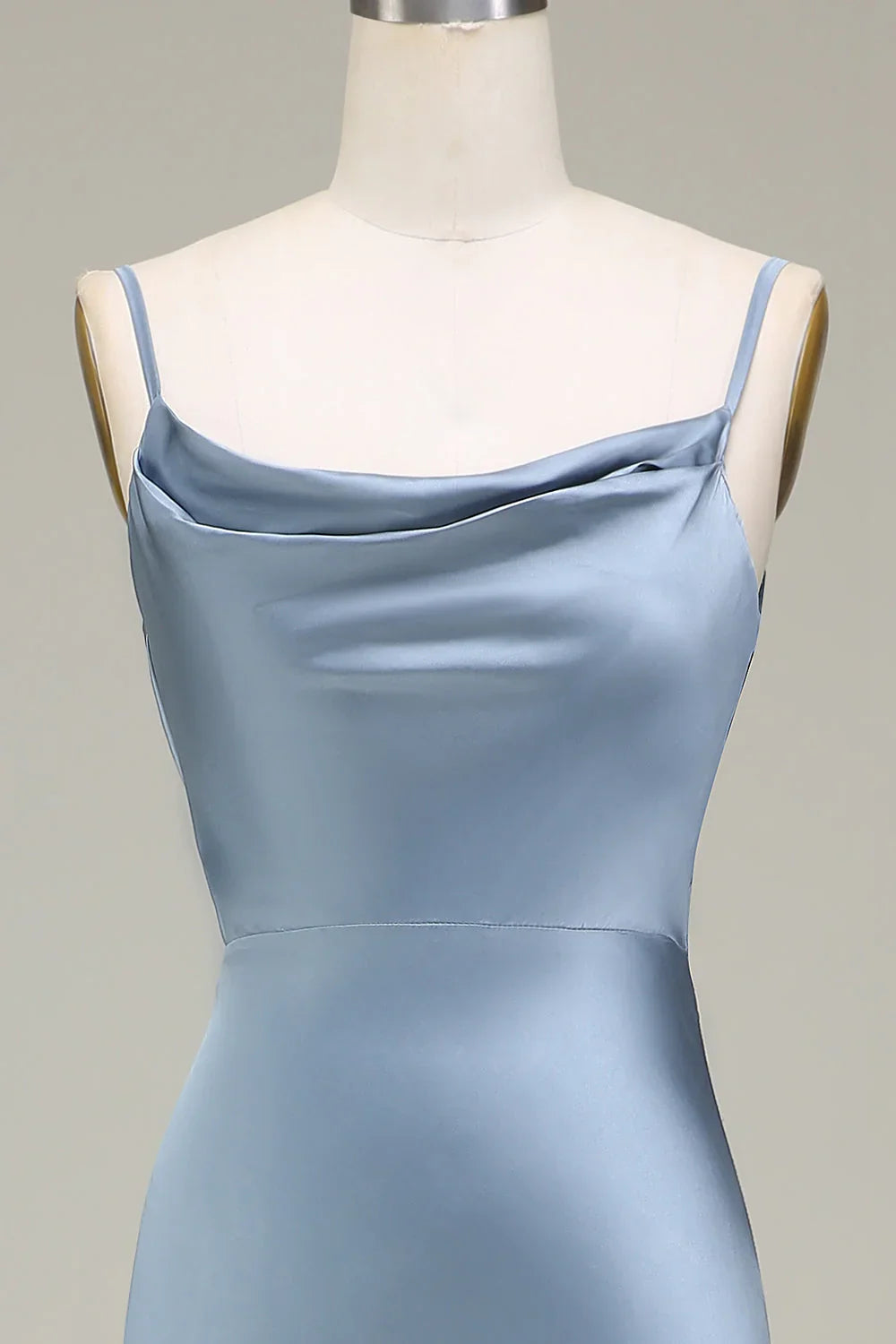 Blue Satin Wedding Dress - Chloe Dress