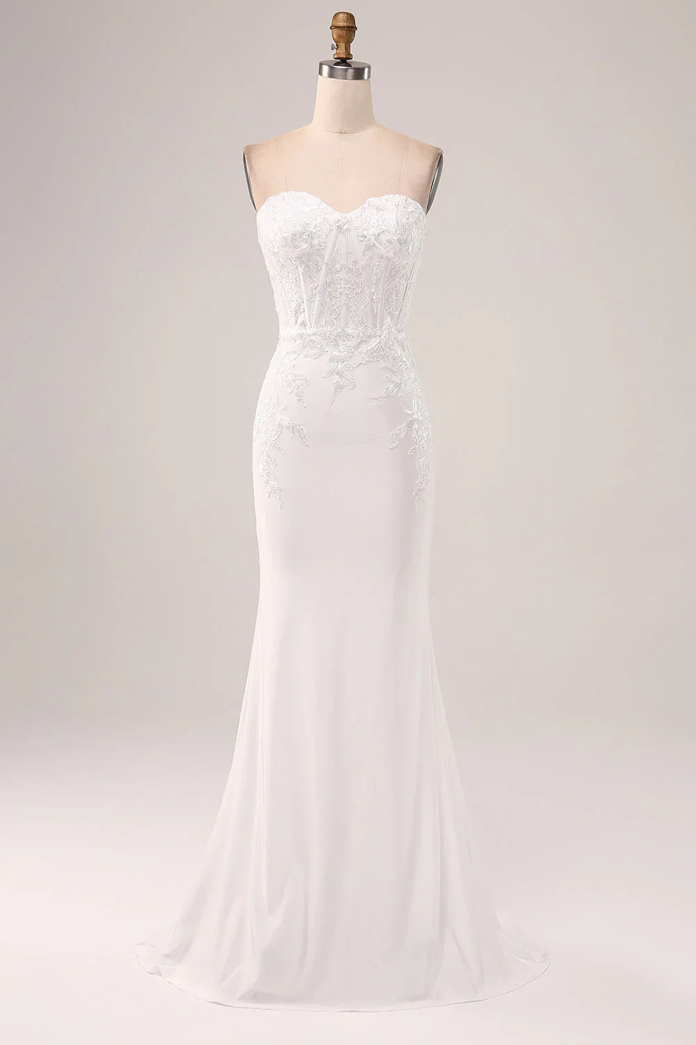 Ivory Strapless Wedding Dress - Chloe Dress