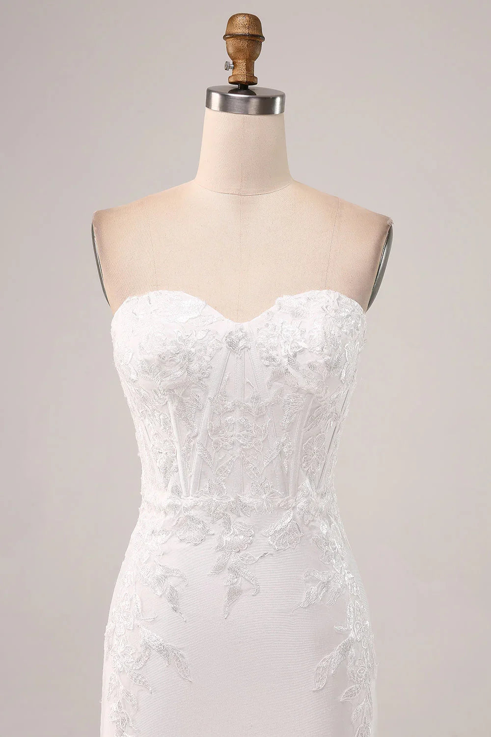 Ivory Strapless Wedding Dress - Chloe Dress