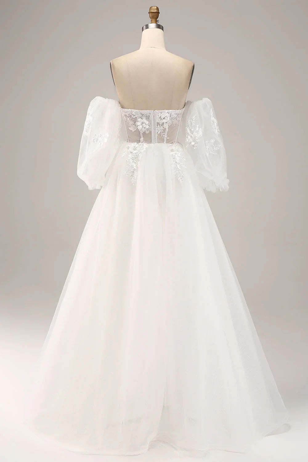 Off-Shoulder Floor-Length Wedding Dress - Chloe Dress