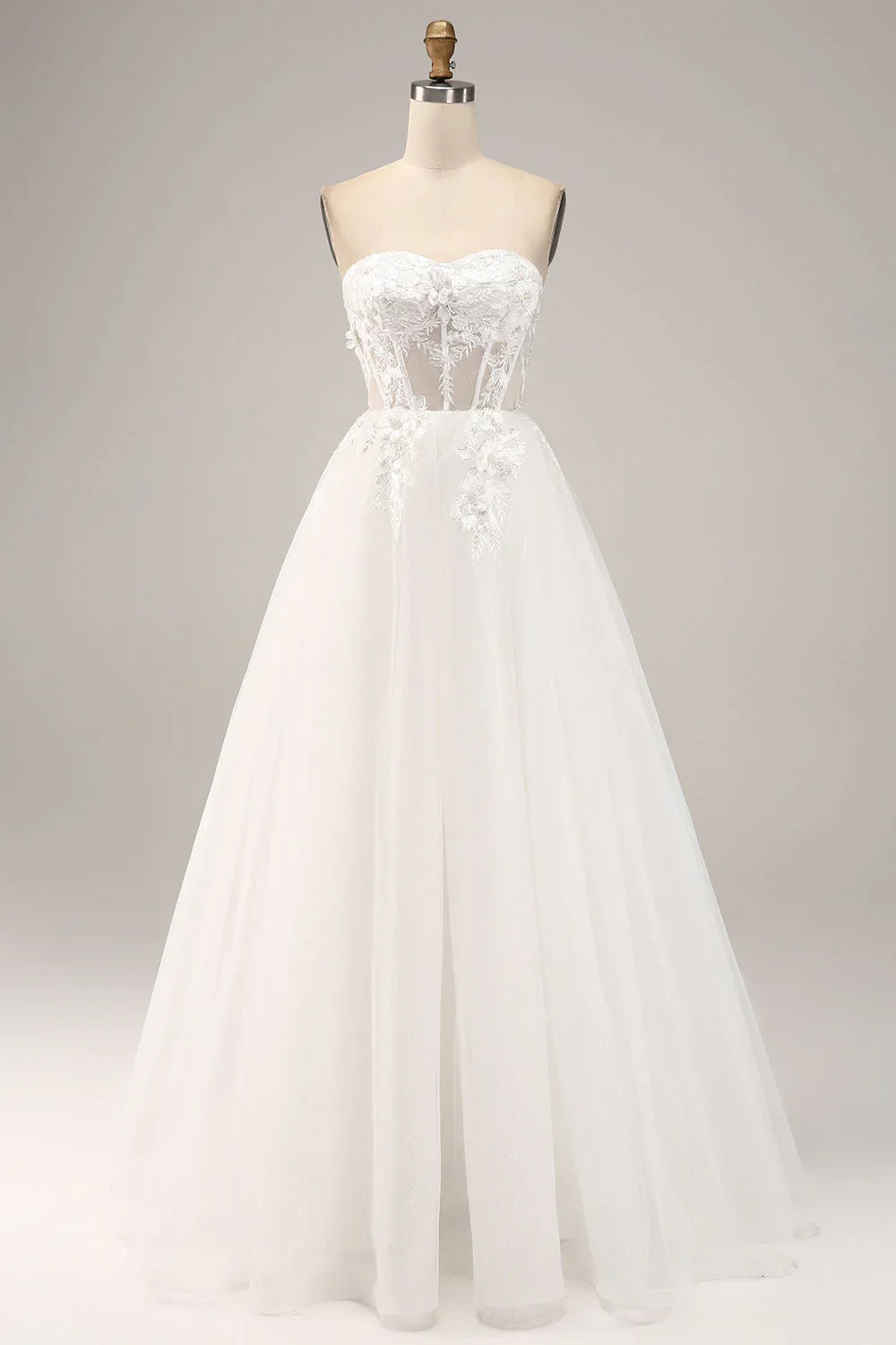 Off-Shoulder Floor-Length Wedding Dress - Chloe Dress