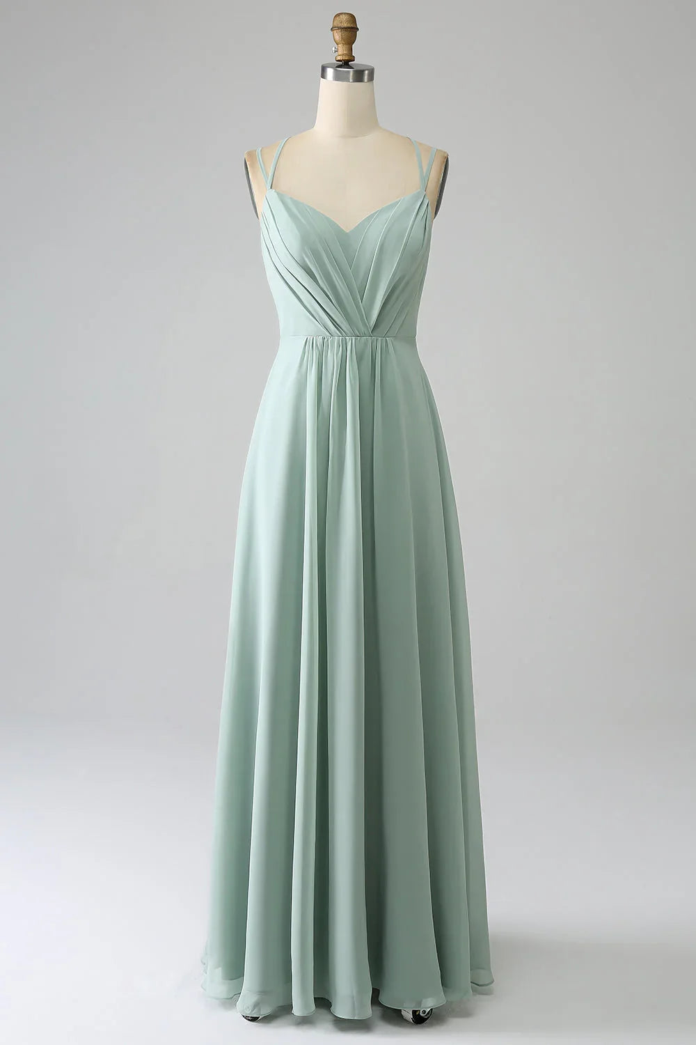 A-Line Backless Pleated Wedding Dress - Chloe Dress