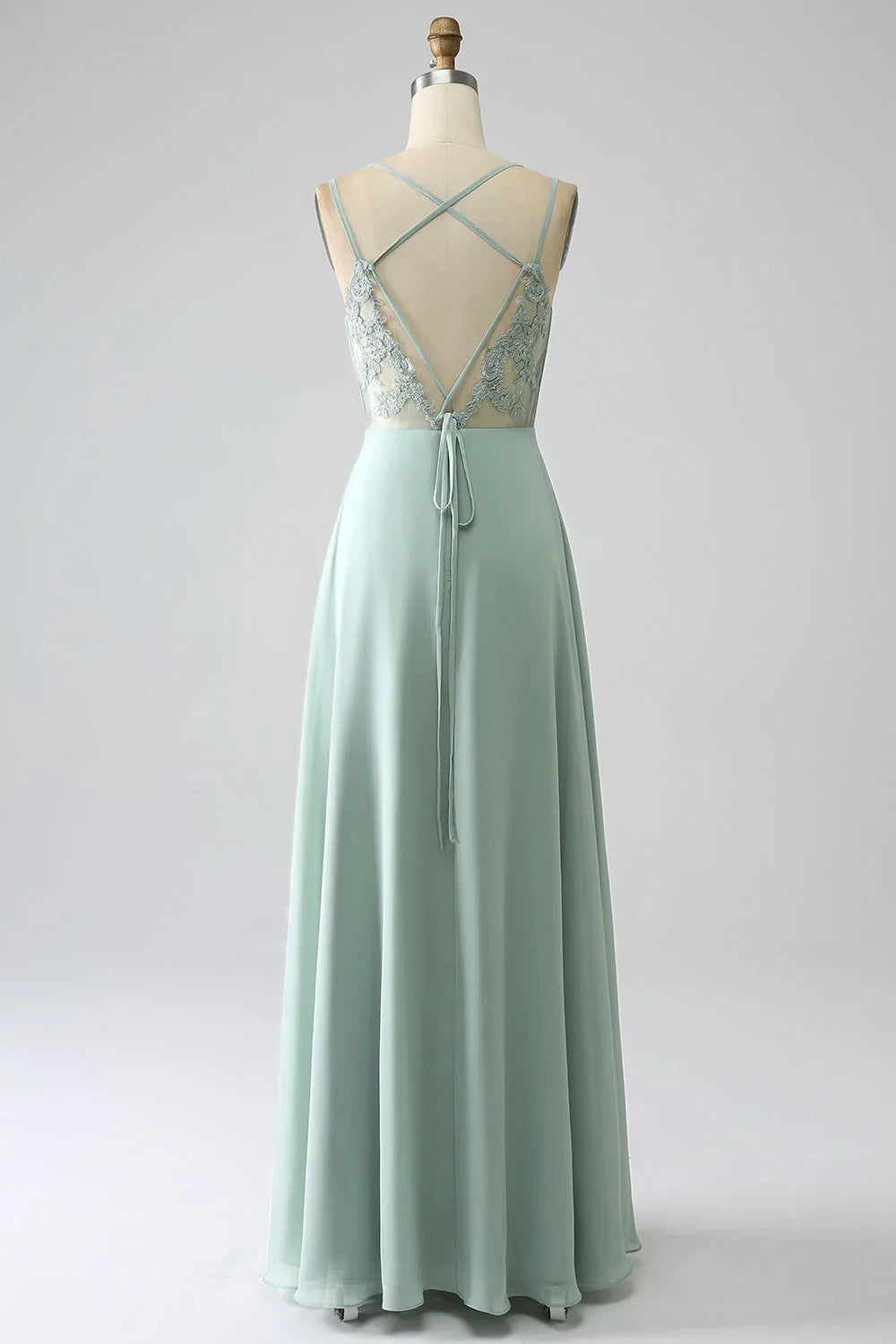 A-Line Backless Pleated Wedding Dress - Chloe Dress