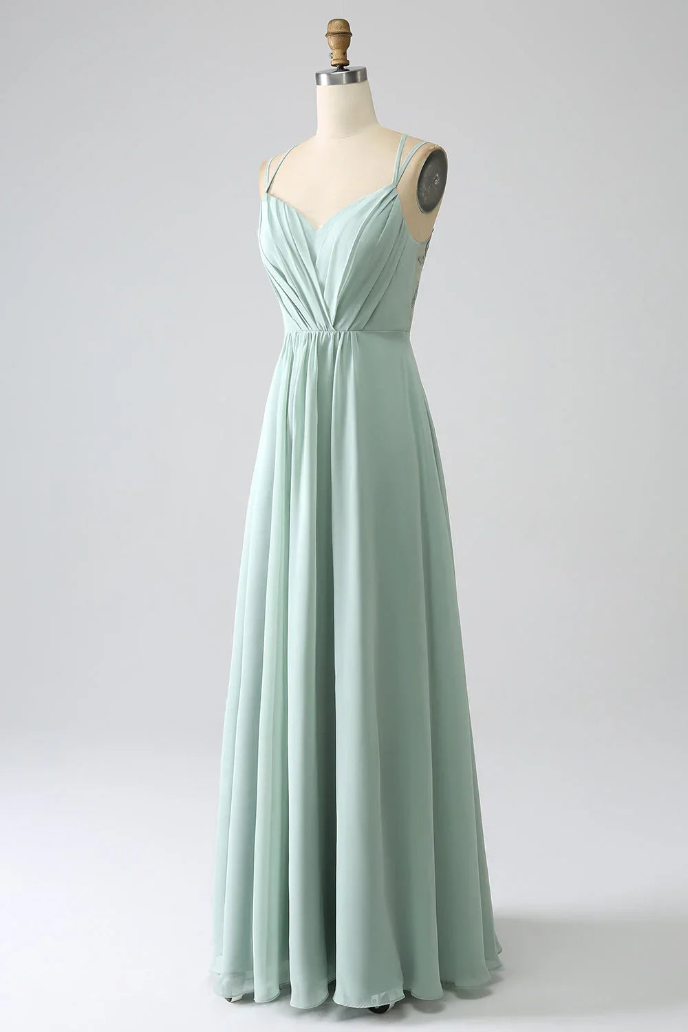 A-Line Backless Pleated Wedding Dress - Chloe Dress
