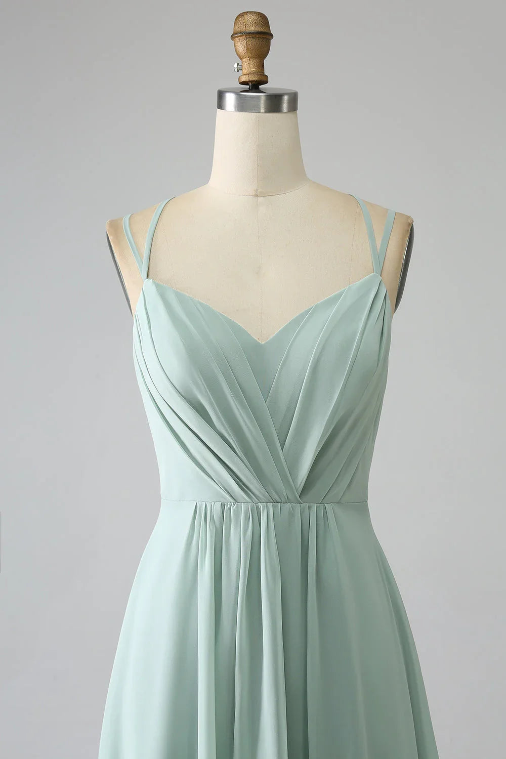 A-Line Backless Pleated Wedding Dress - Chloe Dress