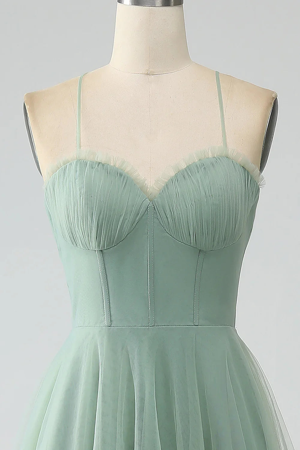 A-Line Lace-Up Back Tea-Length Wedding Dress - Chloe Dress