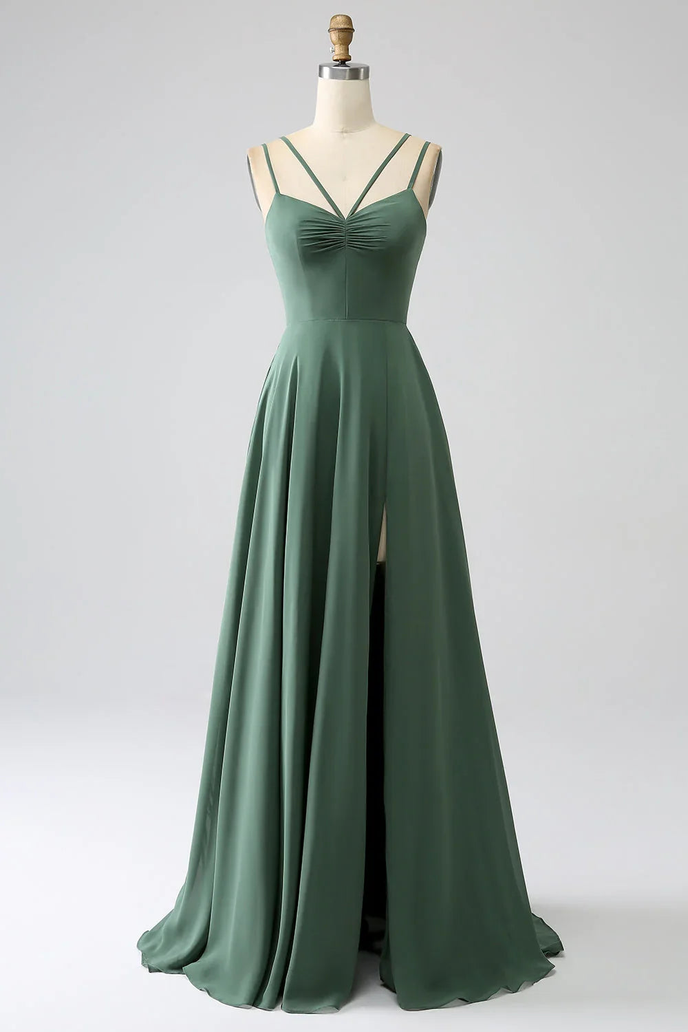 A-Line Backless Pleated Wedding Dress - Chloe Dress