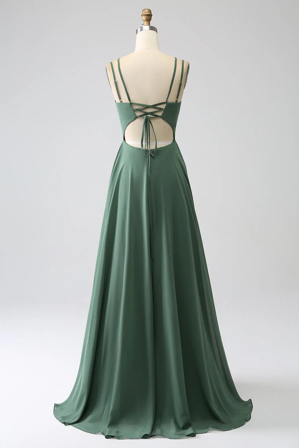 A-Line Backless Pleated Wedding Dress - Chloe Dress