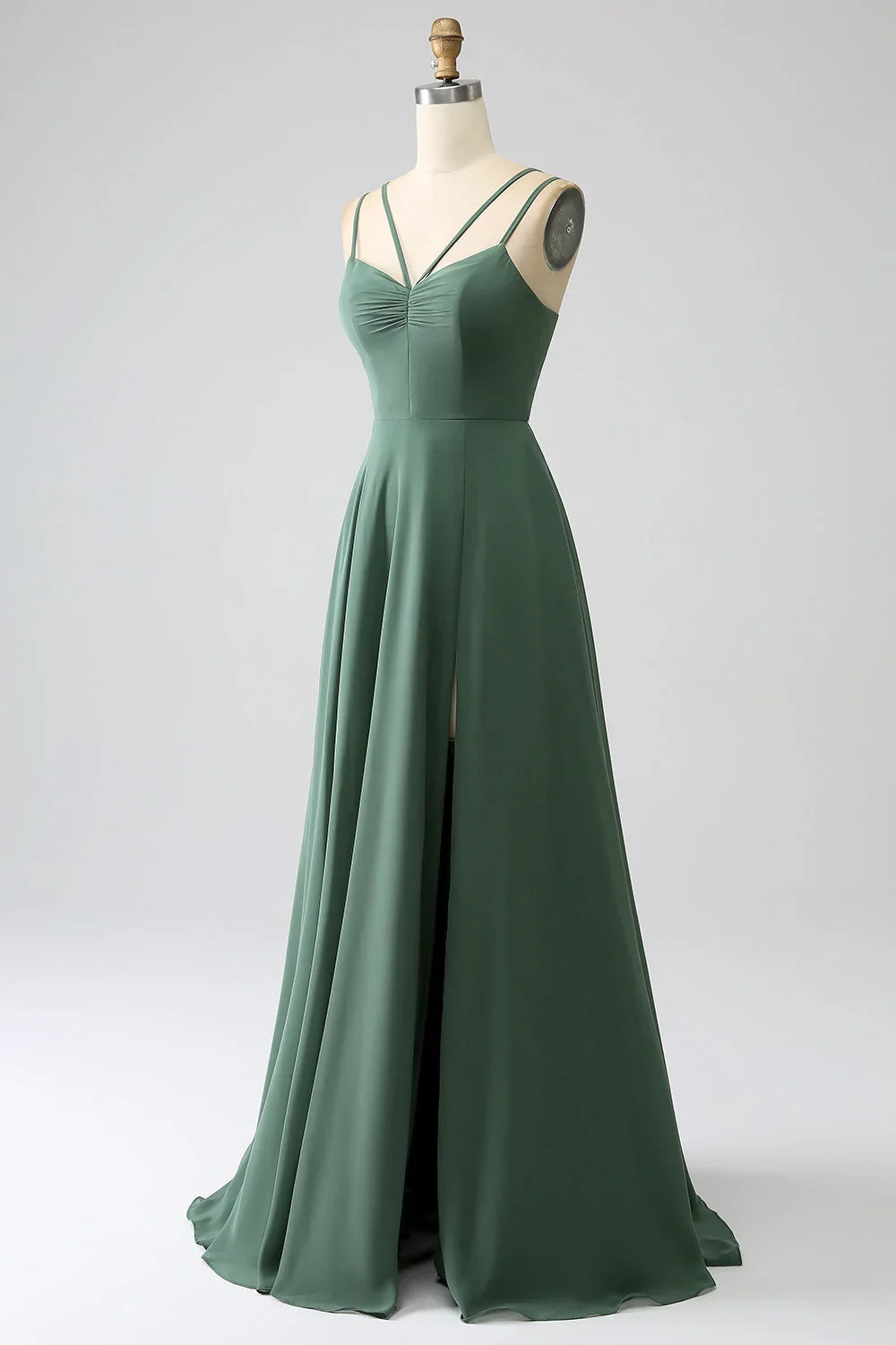 A-Line Backless Pleated Wedding Dress - Chloe Dress