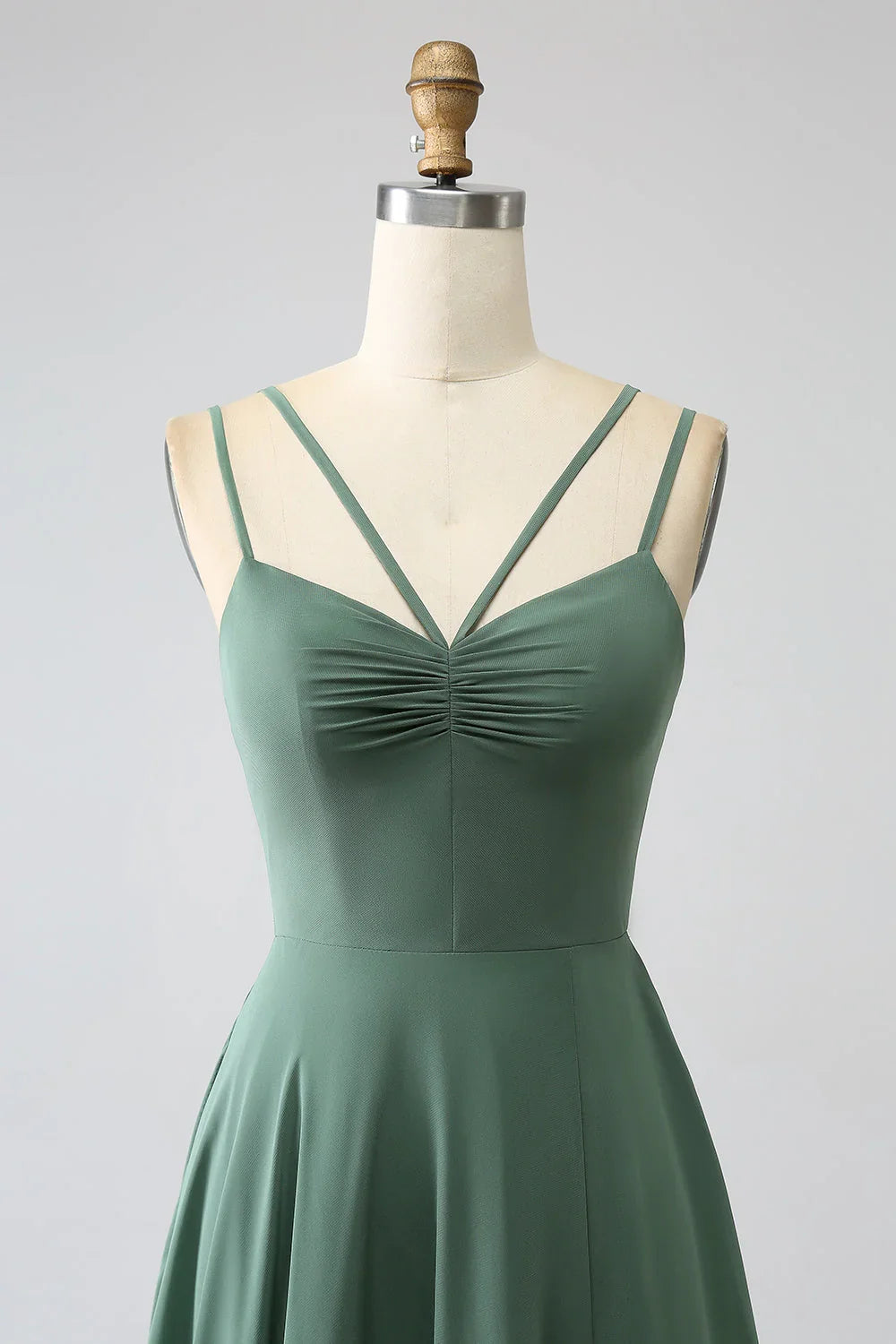 A-Line Backless Pleated Wedding Dress - Chloe Dress