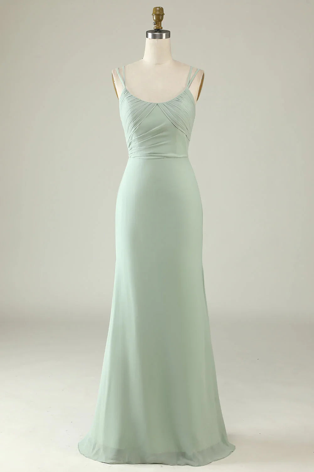 Sage Green Mermaid Chiffon Wedding Dress - Chloe Dress