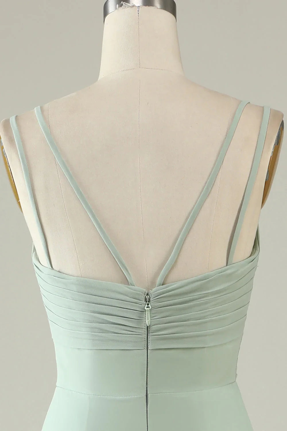 Sage Green Mermaid Chiffon Wedding Dress - Chloe Dress
