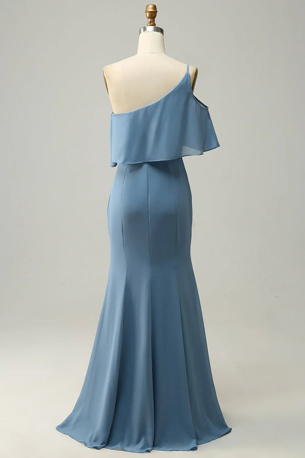 Blue One-Shoulder Wedding Dress - Chloe Dress