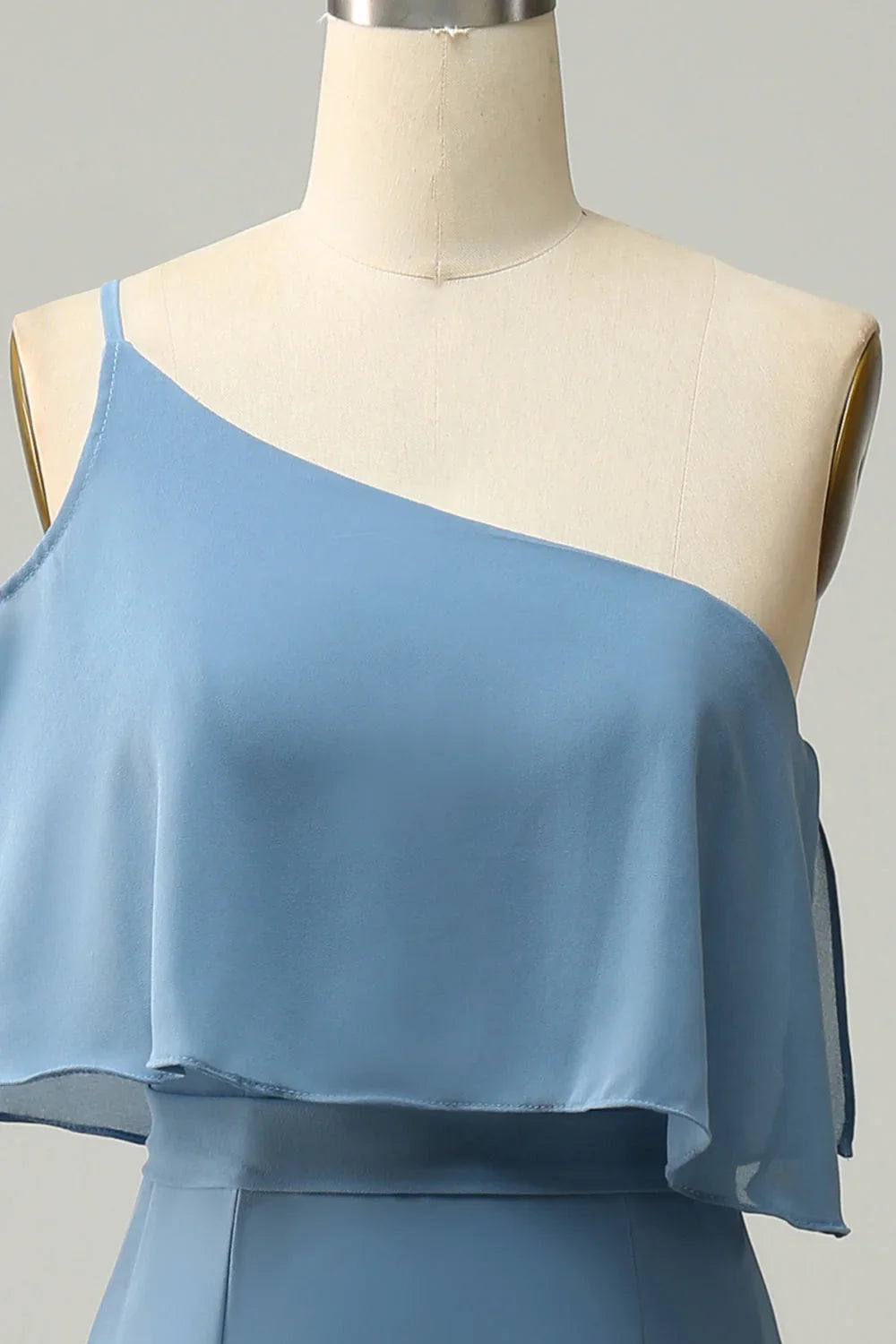 Blue One-Shoulder Wedding Dress - Chloe Dress