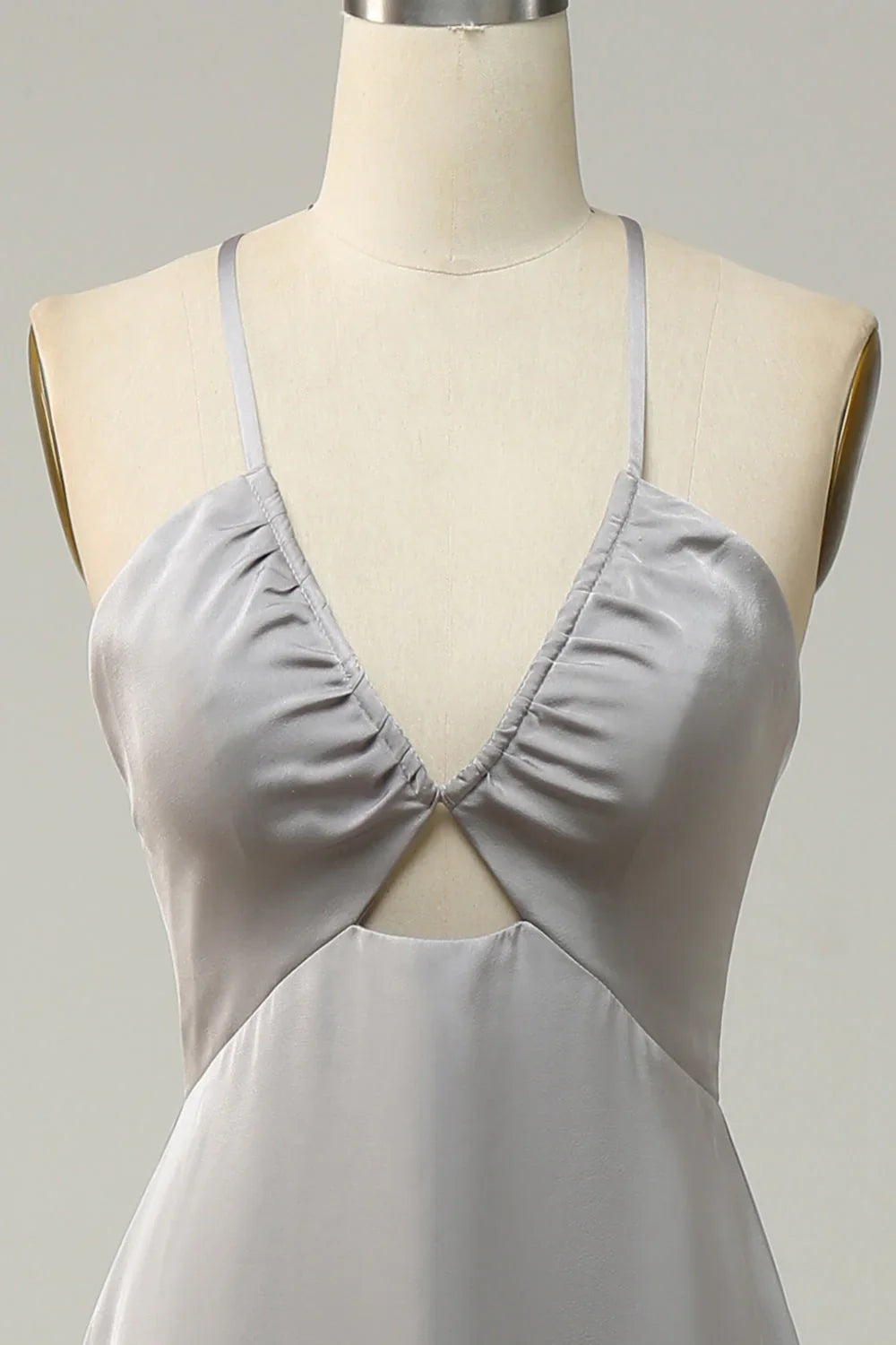 Grey Backless Wedding Dress - Chloe Dress