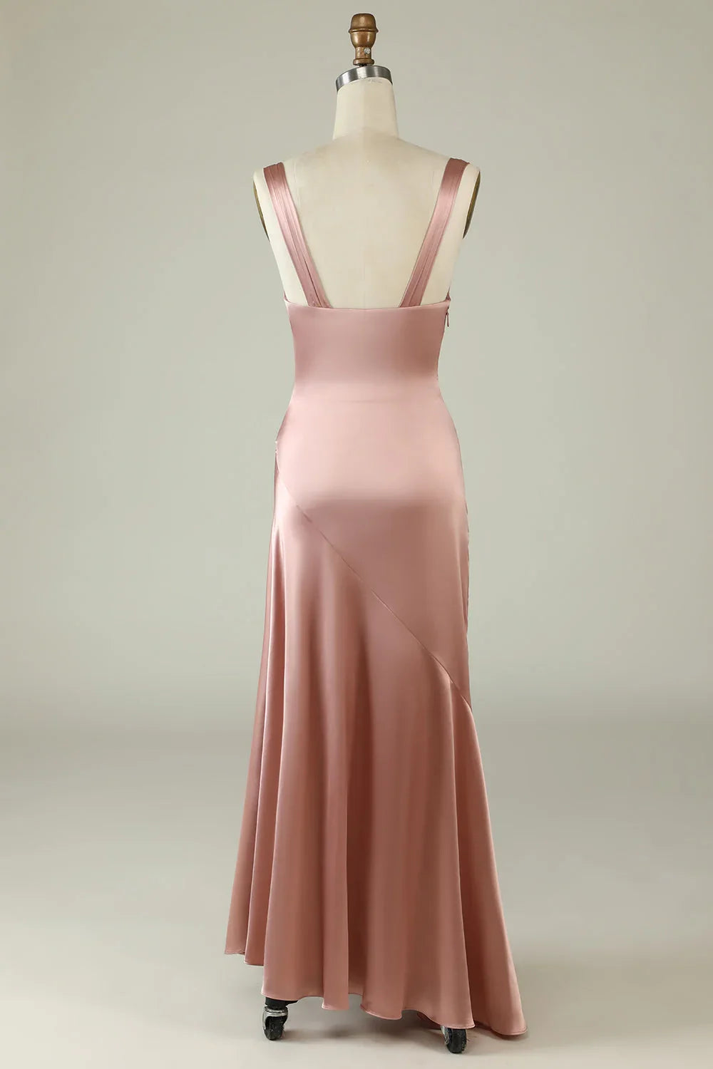 Pink High Slit Wedding Dress - Chloe Dress