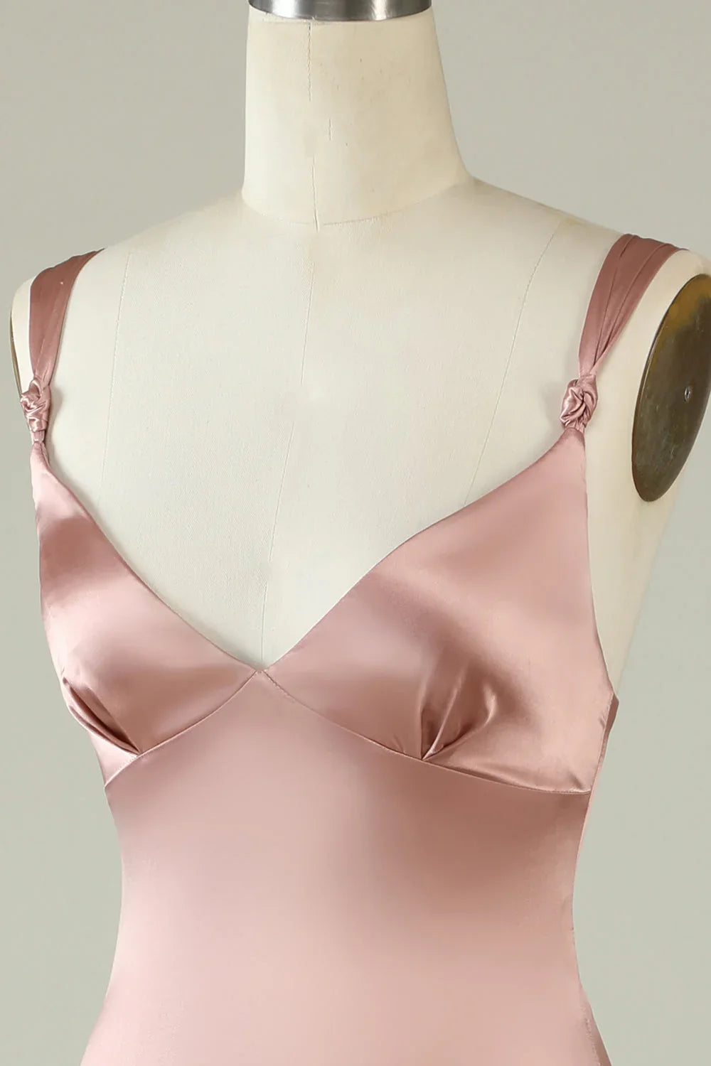 Pink High Slit Wedding Dress - Chloe Dress
