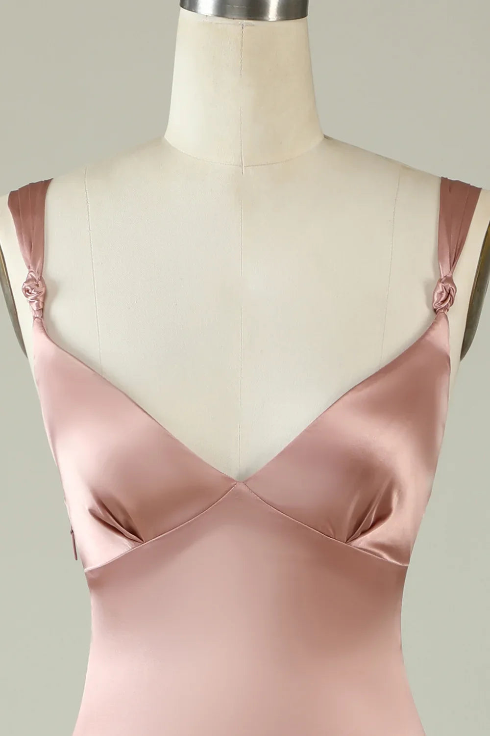 Pink High Slit Wedding Dress - Chloe Dress