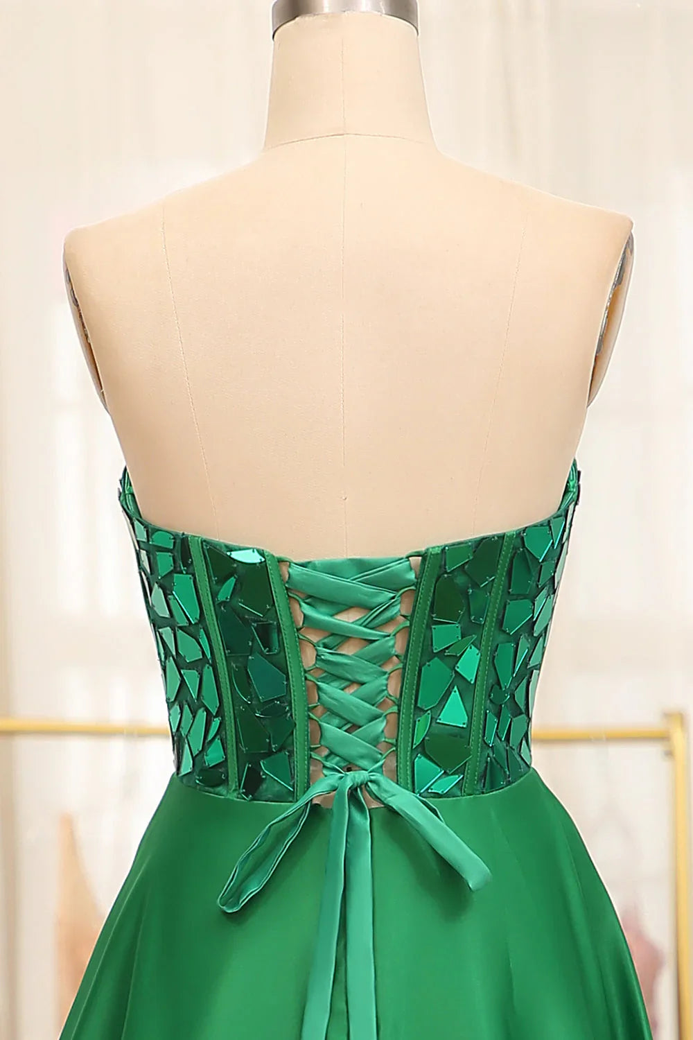 Green A-Line Sweetheart Gown - Chloe Dress