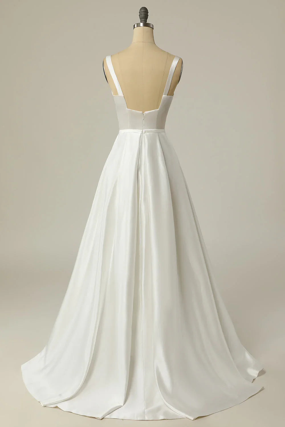 White A-Line Off-Shoulder Floor-Length Wedding Dress - Chloe Dress