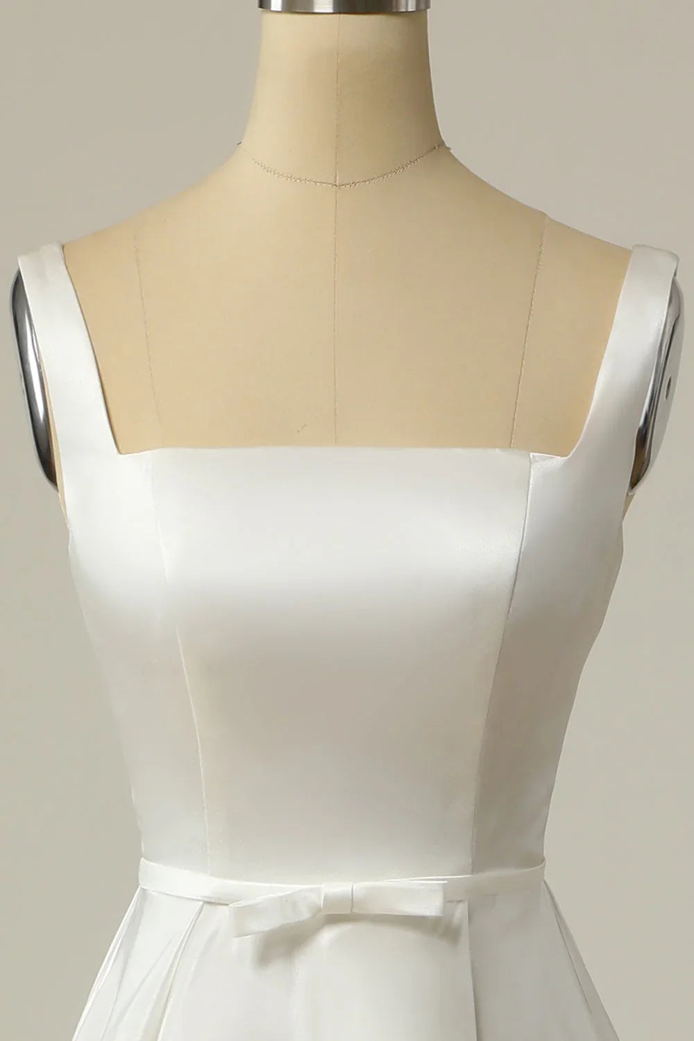 White A-Line Off-Shoulder Floor-Length Wedding Dress - Chloe Dress