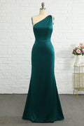 Green One-Shoulder Wedding Dress - Chloe Dress