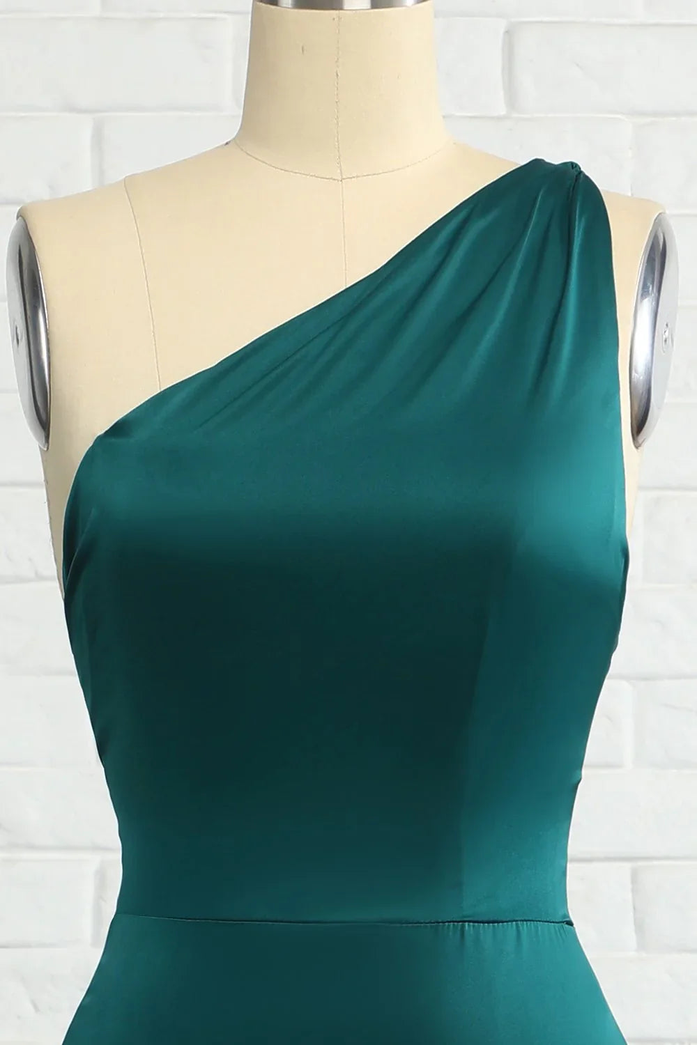 Green One-Shoulder Wedding Dress - Chloe Dress