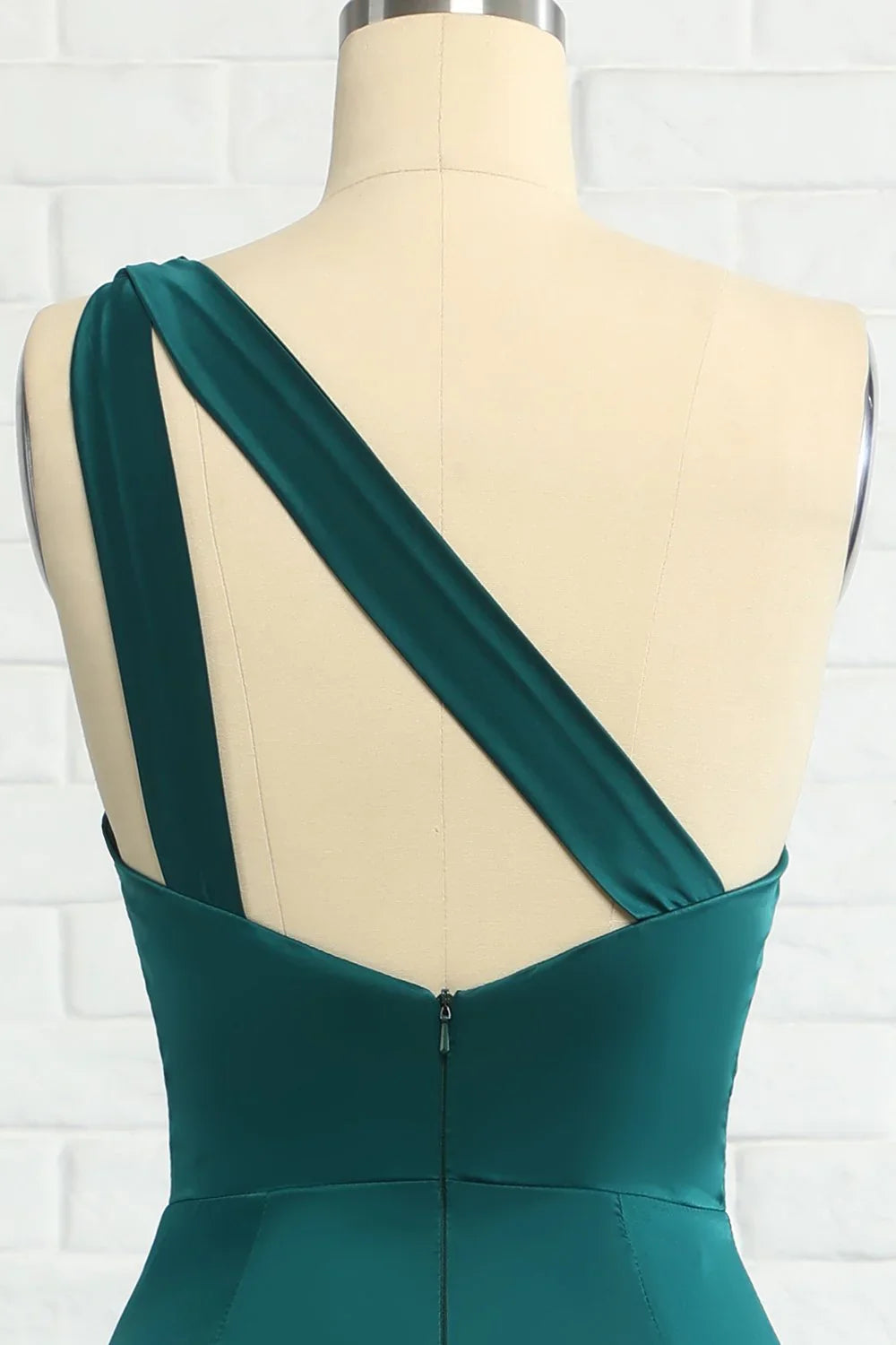 Green One-Shoulder Wedding Dress - Chloe Dress