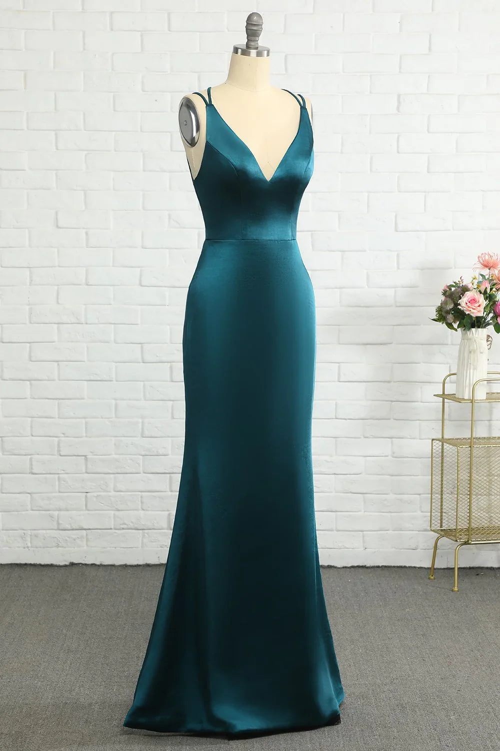 Blue Open Back Wedding Dress - Chloe Dress