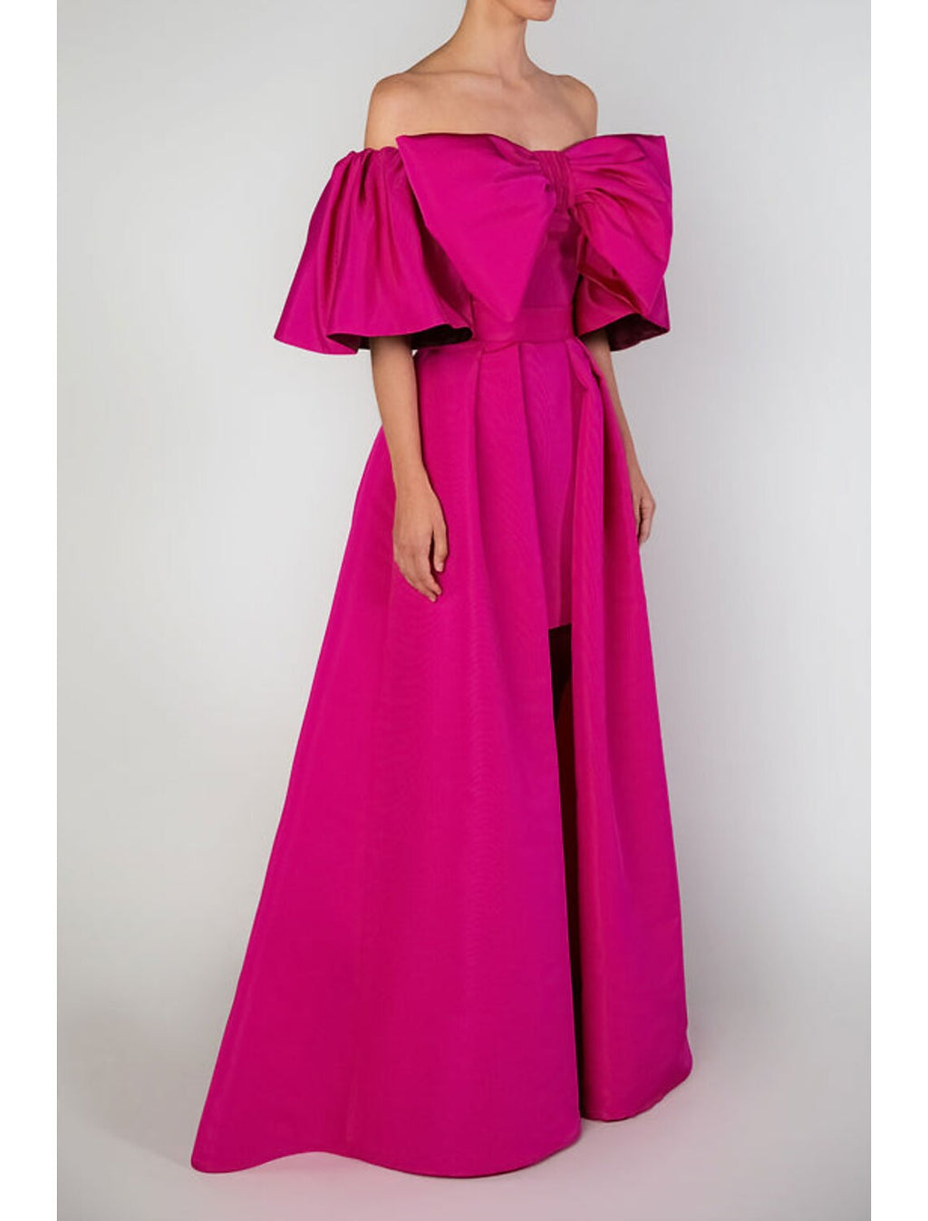 A-Line Off-Shoulder Short Sleeve Floor-Length Evening Gown - Chloe Dress