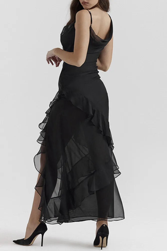 Backless High Slit Prom Dress - Chloe Dress