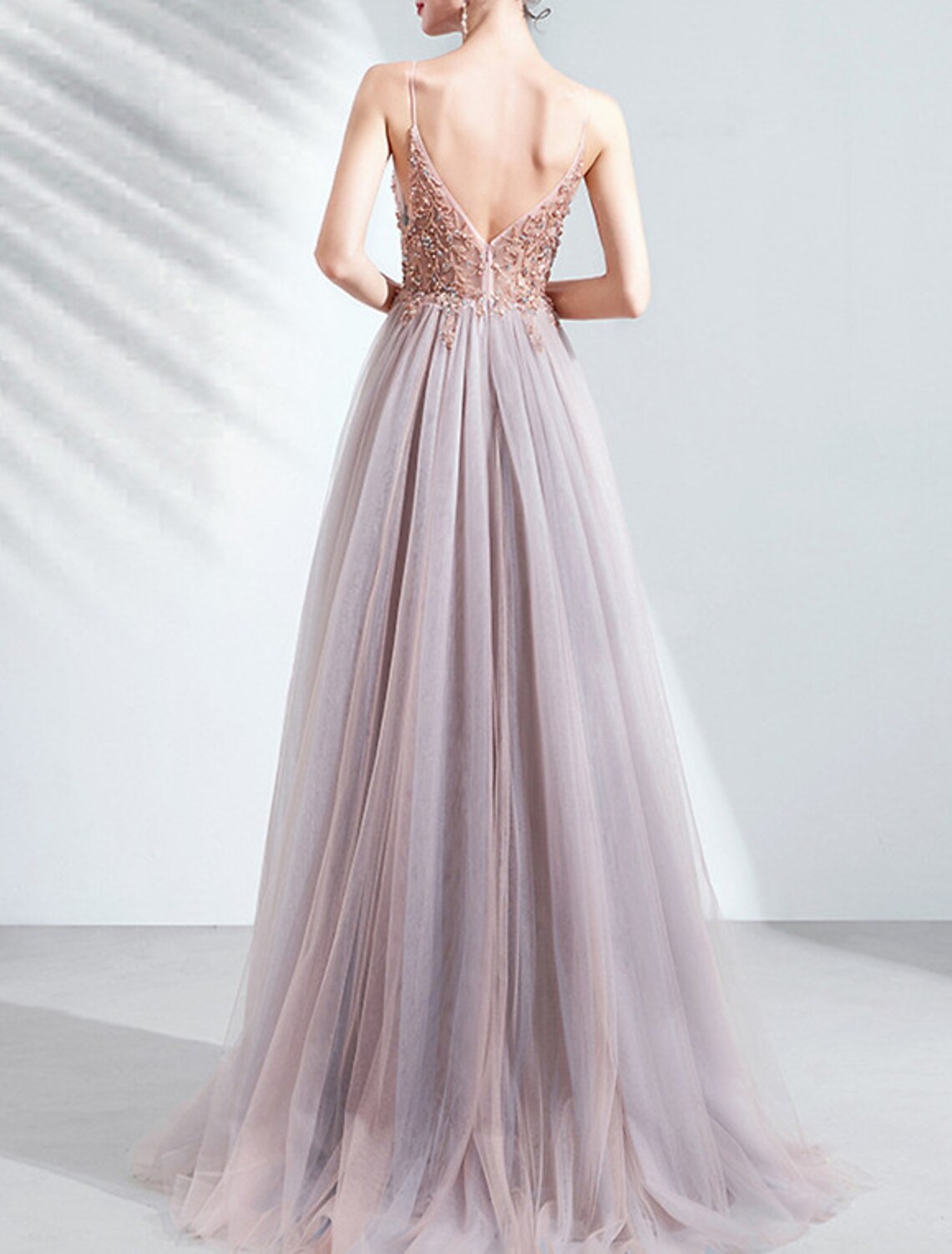 Pink High Slit Evening Dress - Chloe Dress