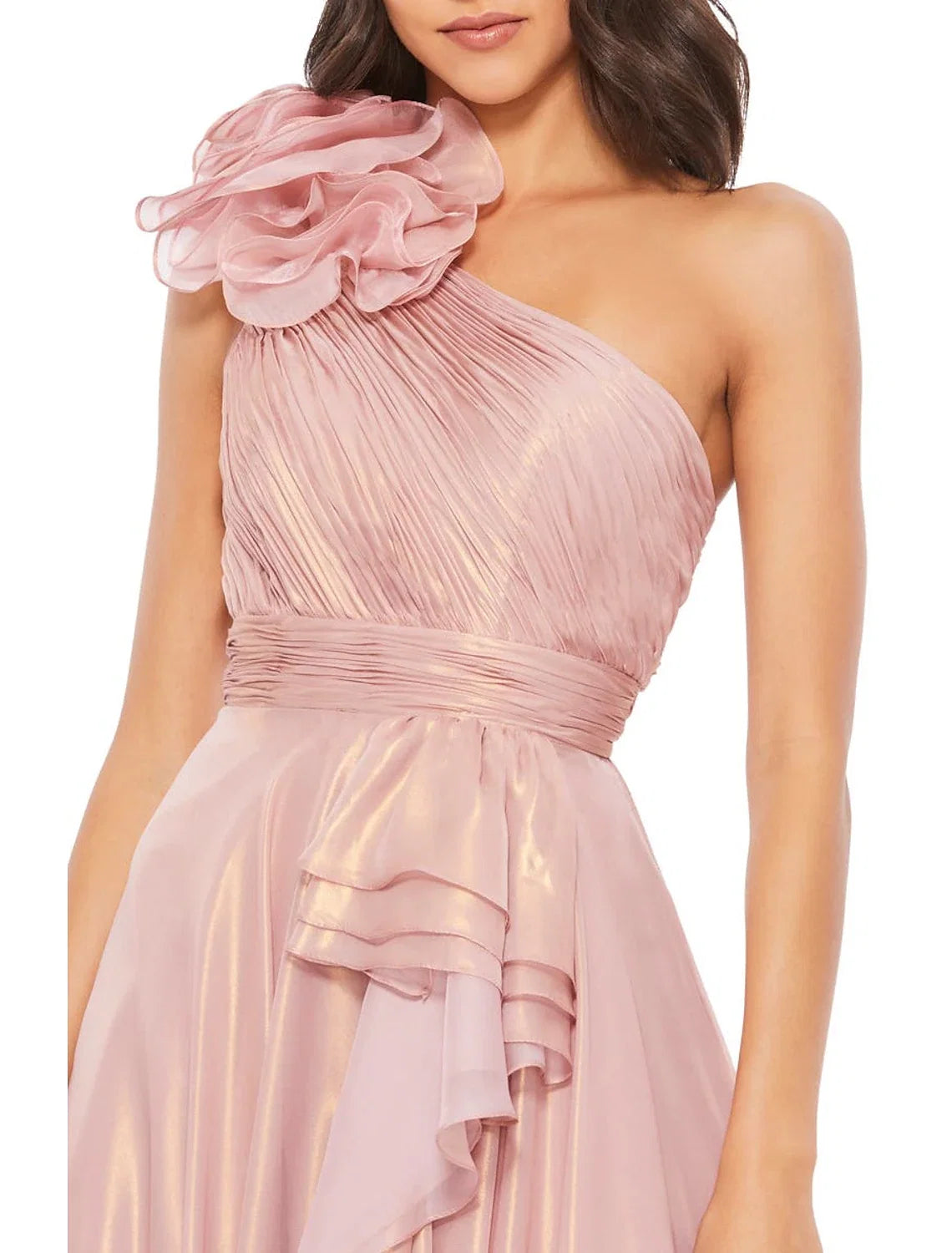 Black A-Line Off-Shoulder Satin Sleeveless Ruffled Floor-Length Prom Dress - Chloe Dress