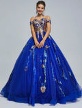 Ball Gown Off-Shoulder Tulle Sleeveless Floor-Length Prom Gown - Chloe Dress