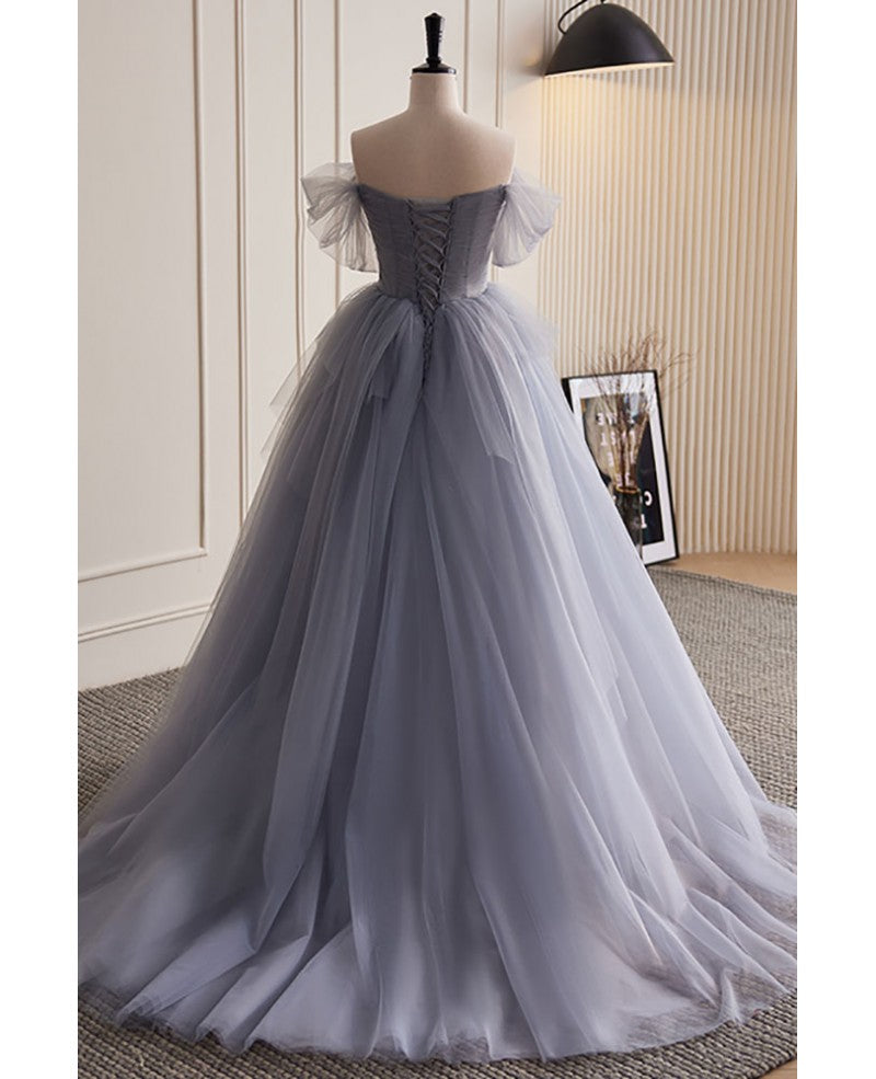 Silver Sequin Sleeveless Ruffled Prom Dress - Chloe Dress
