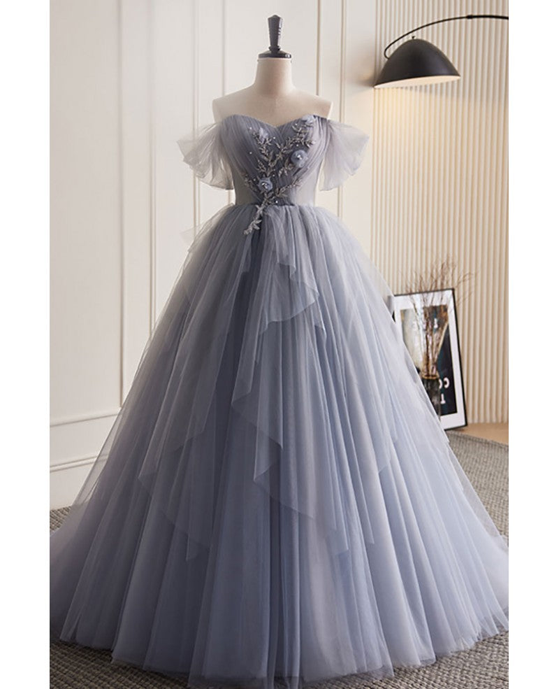 Silver Sequin Sleeveless Ruffled Prom Dress - Chloe Dress