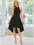 A-Line Halter Sleeveless Pleated Wedding Dress - Chloe Dress