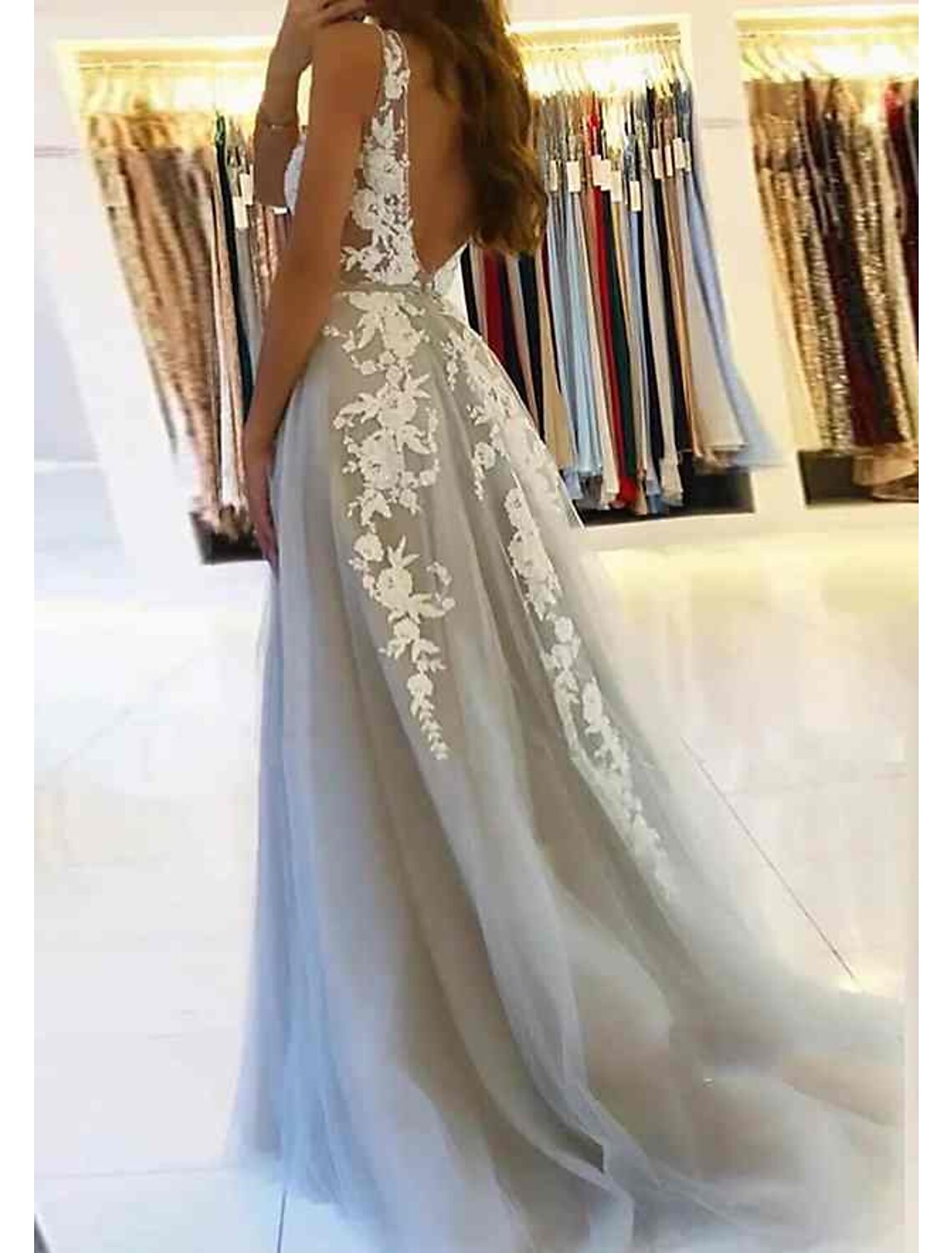 Black Ball Gown Off-Shoulder Cotton Sleeveless Backless Train Evening Gown - Chloe Dress