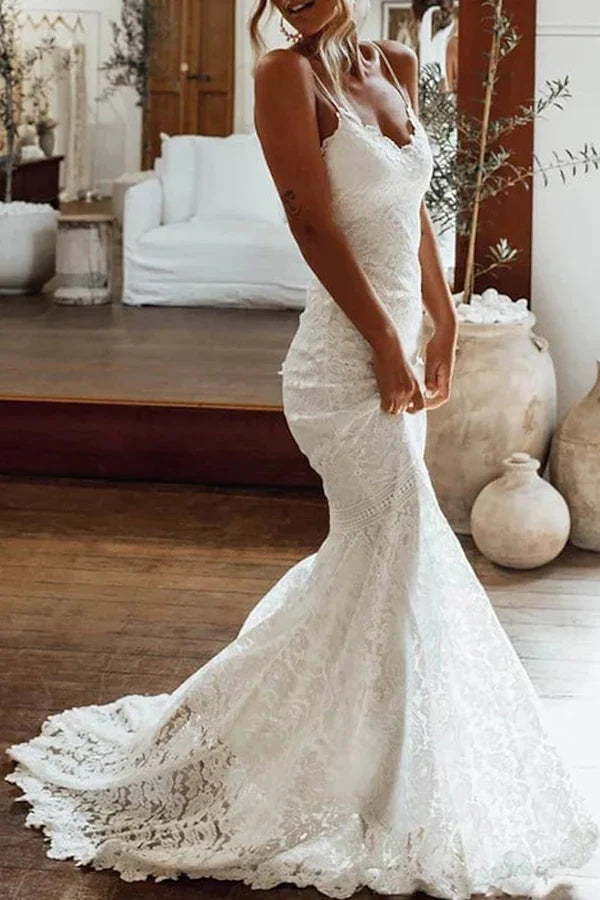Mermaid Lace Wedding Dress - Chloe Dress