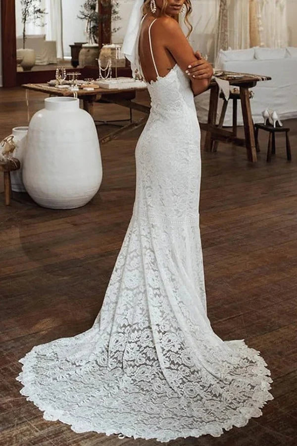 Mermaid Lace Wedding Dress - Chloe Dress