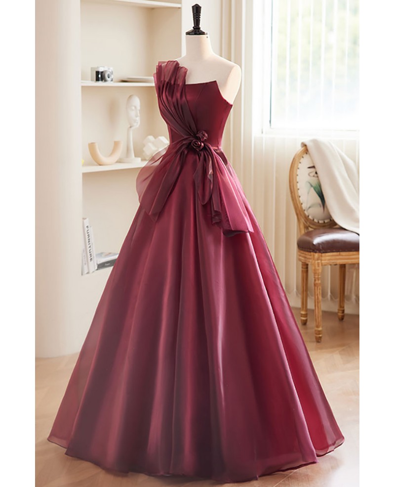Wine Princess Strapless Sleeveless Backless Prom Dress - Chloe Dress