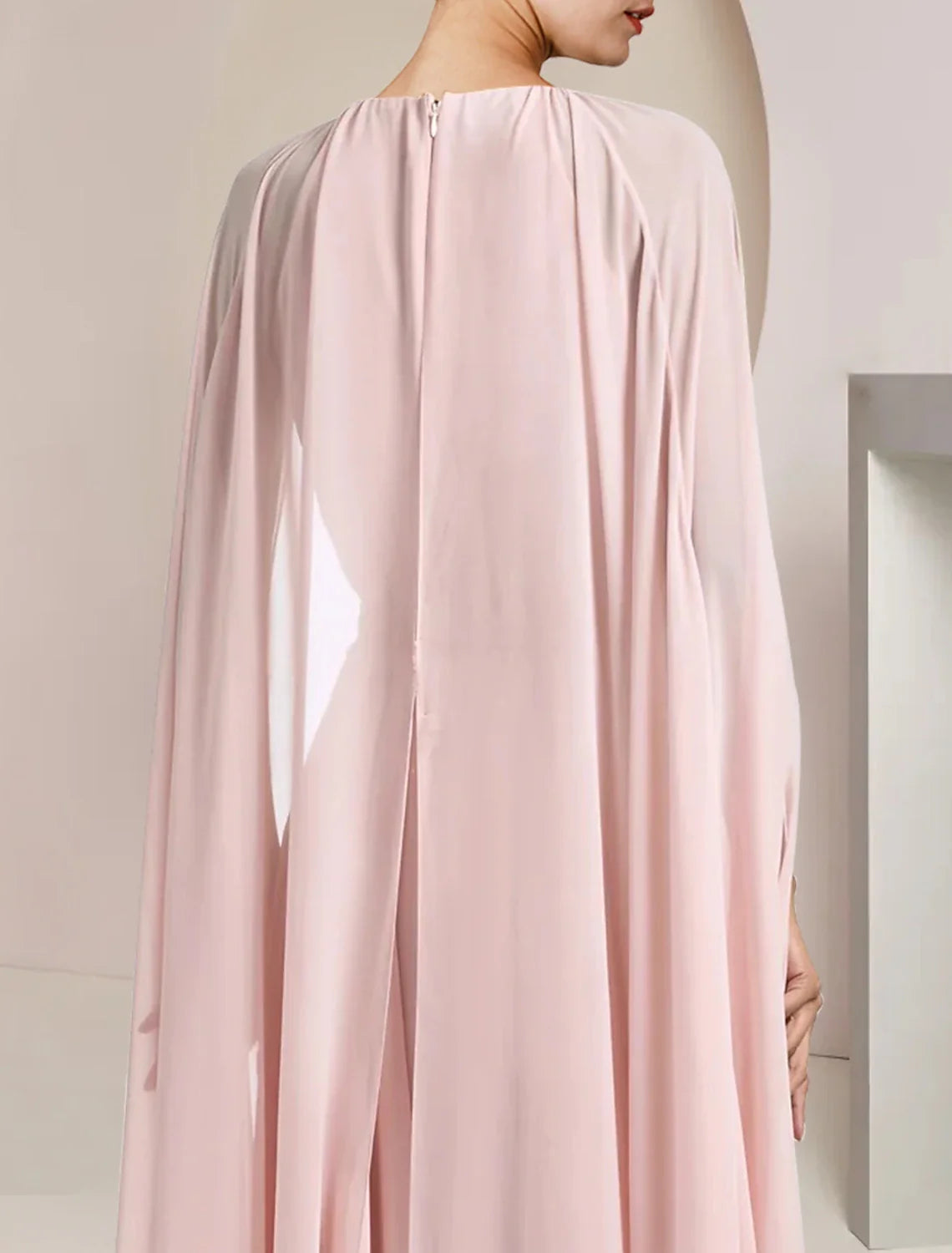 A-Line Chiffon Sleeveless Floor-Length Wedding Dress - Chloe Dress